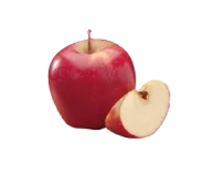 Cut red apple
