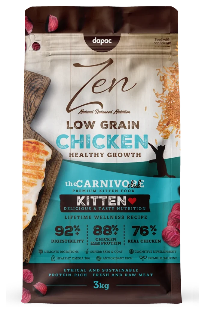 Bag of Zen Cat Low Grain Kitten with chicken