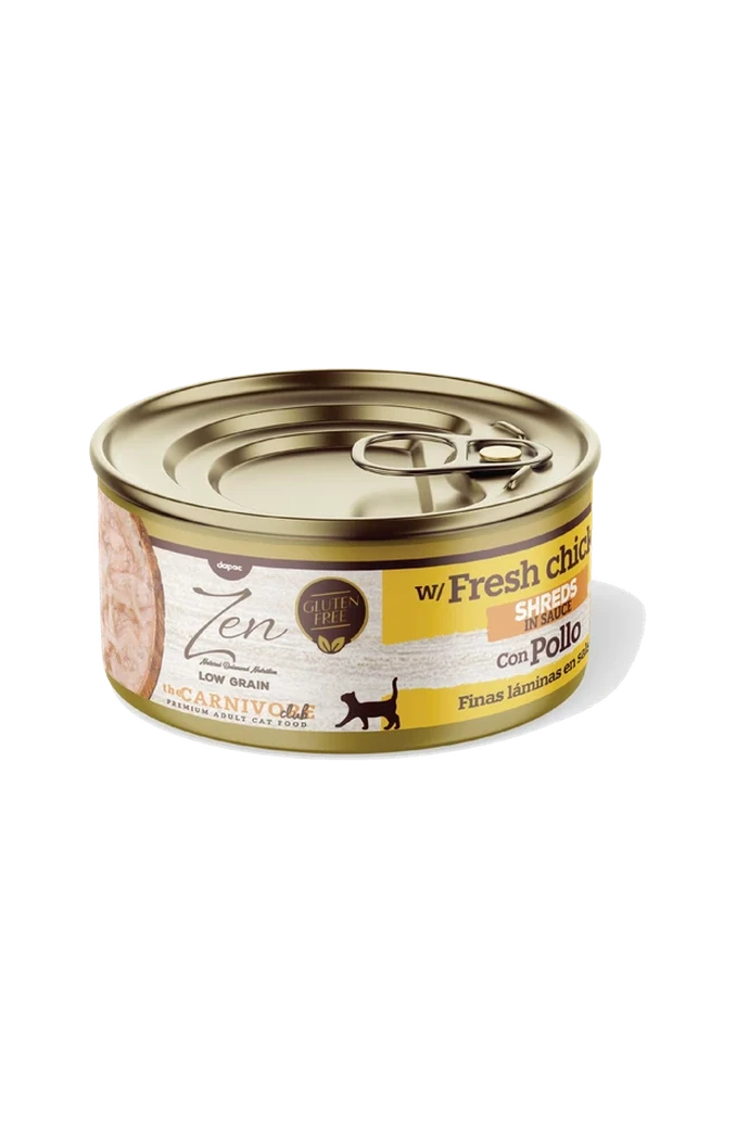 Lata de Zen Lâminas de frango em molho para gatos