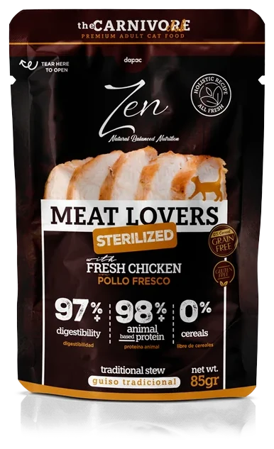 Sobre de comida húmeda Zen Cat Meat Lovers
