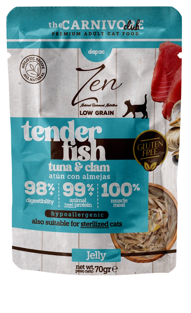 Tender Fish Low Grain Atún y almejas