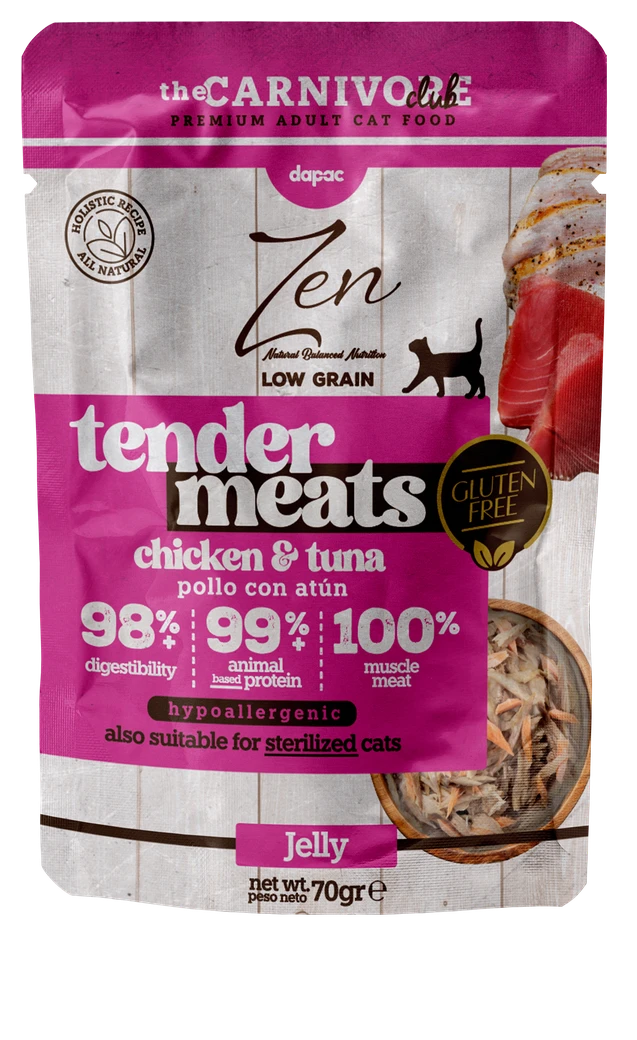 Tender Meats Low Grain Pollo y atún