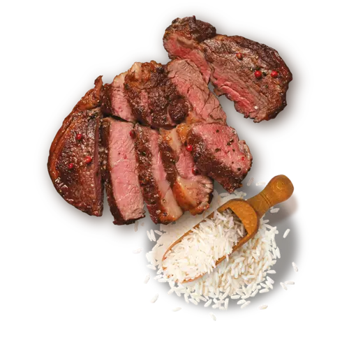 Ingredientes principales: Buey y arroz