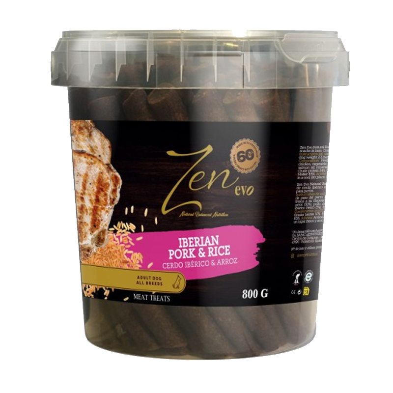 Tarrina de Zen Evo Barritas de cerdo ibérico y arroz de 800 g