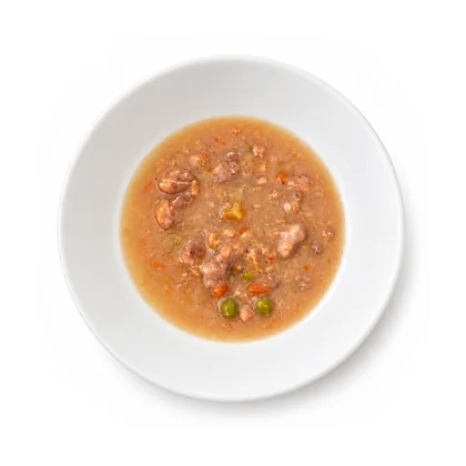 Aspecto real de Zen Stew de pollo con verduras servido en plato