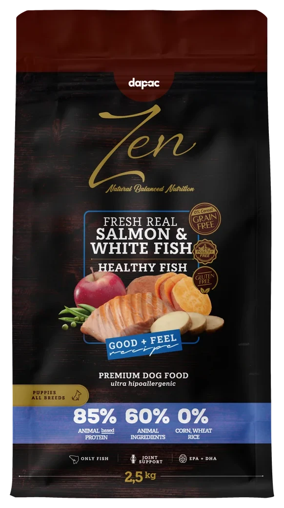 Saco de Zen Healthy Fish Puppy con salmón fresco