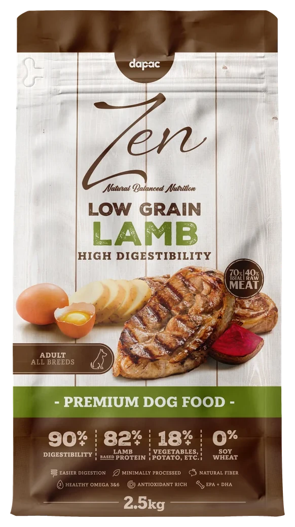 Saco de Zen Low Grain Adult Lamb com borrego