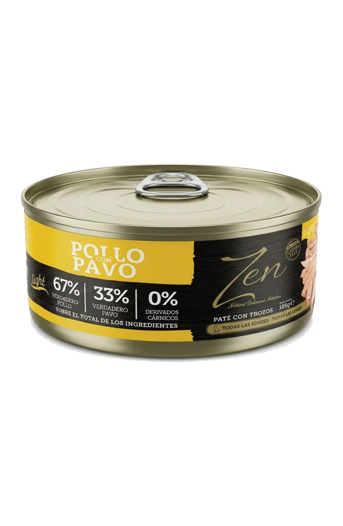Boîte de 185 g de Zen Paté Poulet et dinde light