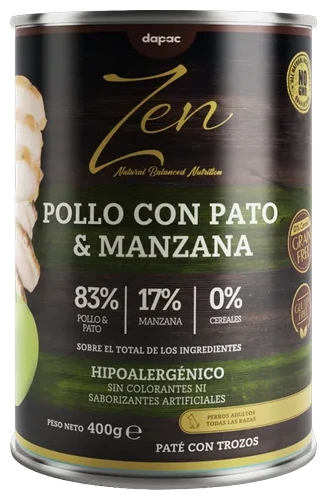 Pollo, pato y manzana