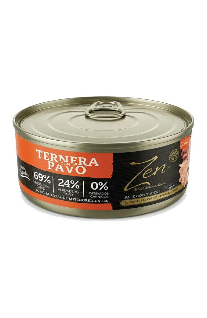 Boîte de 185 g de Zen Paté Bœuf et dinde