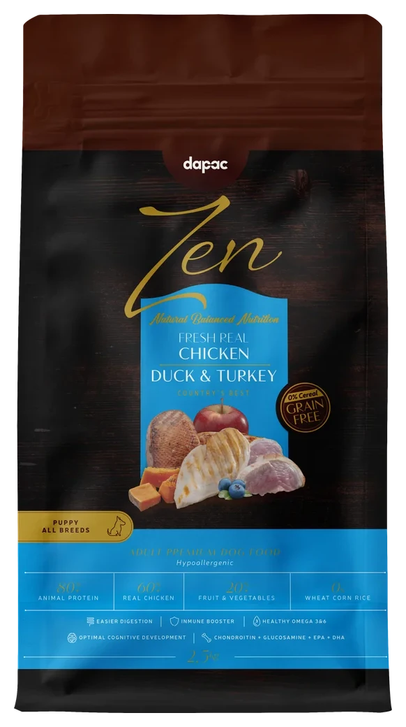 Fresh Chicken, Duck & Turkey Puppies, 2.5 kg bag