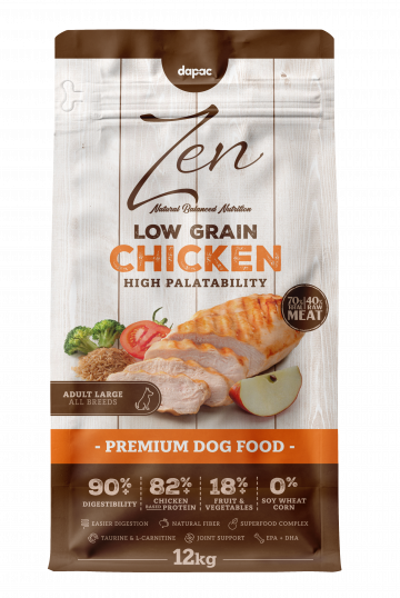 Zen Low Grain Adult large 12 kg. Alimento premium para perros adultos razas grandes