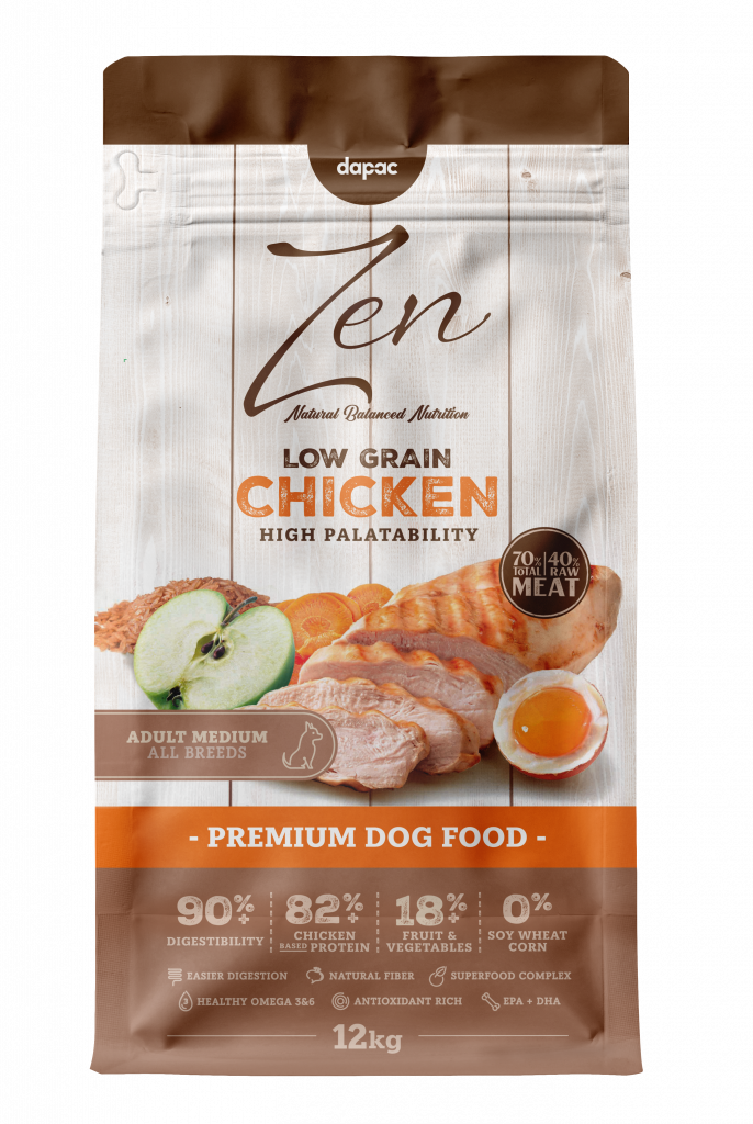 Zen Low Grain Chicken Medium Large Adult Zen Natural Balanced