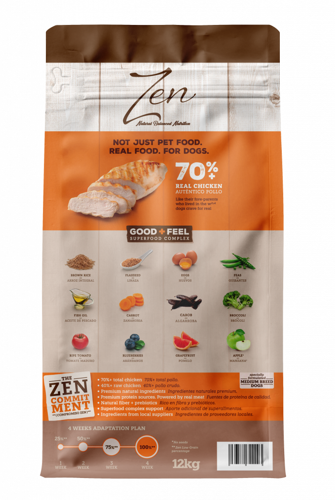 Zen Low Grain Chicken Medium Large Adult Zen Natural Balanced